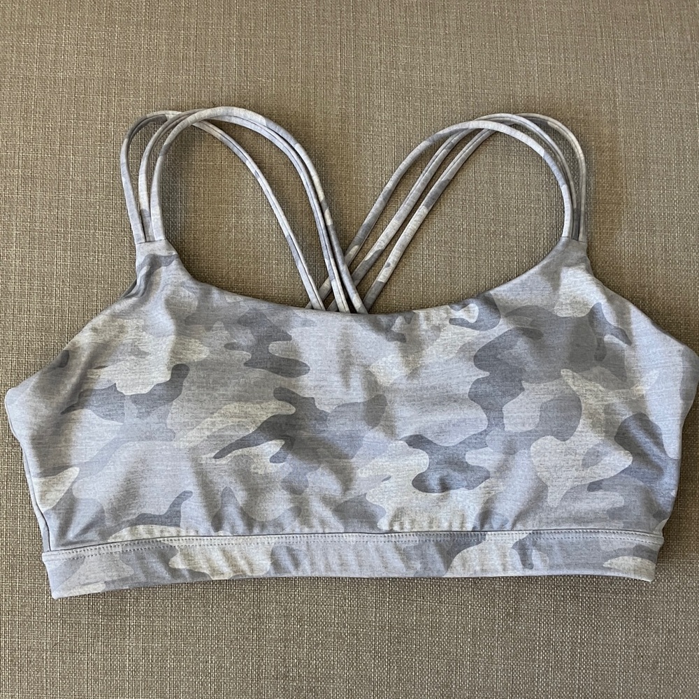 GAP Gray Camo Sports Bra